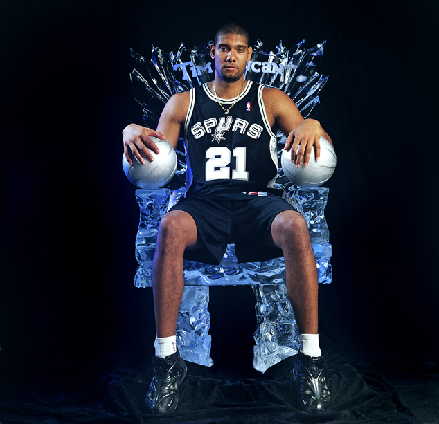 Tim Duncan of the San Antonio Spurs poses in his 2009 All Star