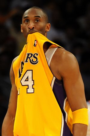 kobe shirt in mouth