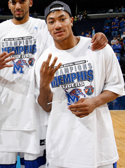 Derrick Rose Memphis Tigers White NCAA College  - Artmosfair