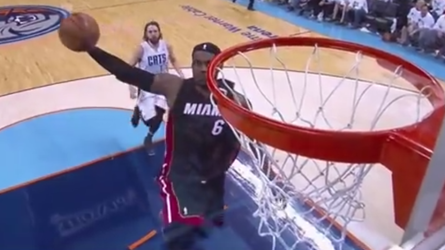 LeBron James Stares Down the Bobcats Bench (And Michael Jordan?) En ...