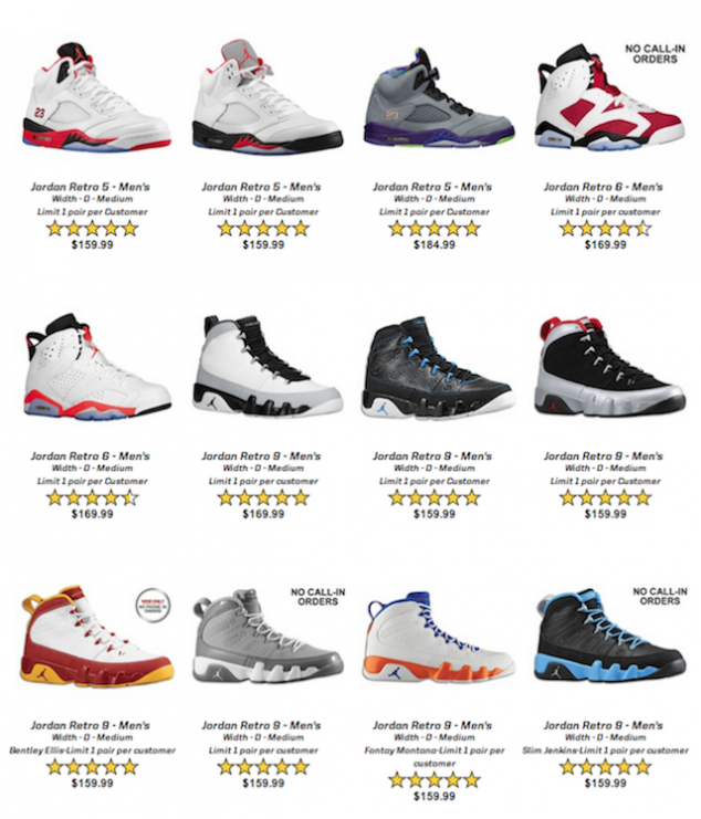 Eastbay Is Re-Stocking 48 Air Jordans Tuesday Morning