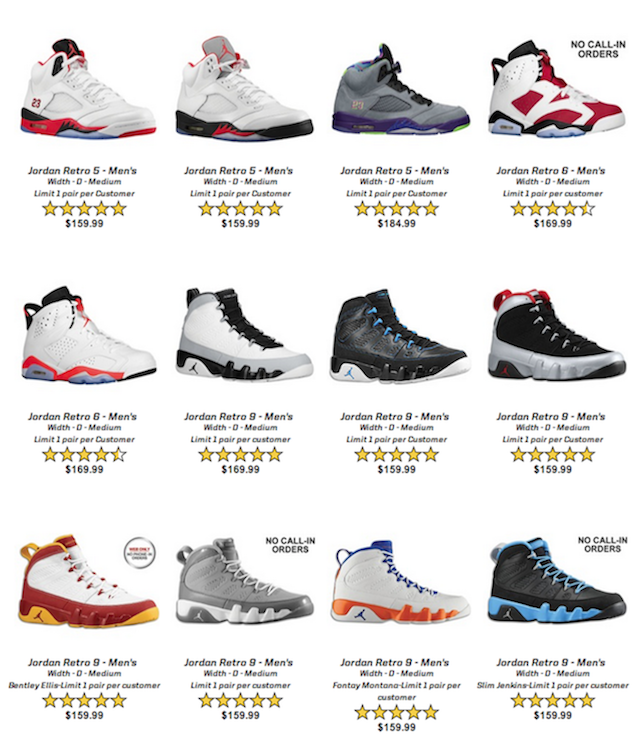 Eastbay Is Re Stocking 48 Air Jordans Tuesday Morning