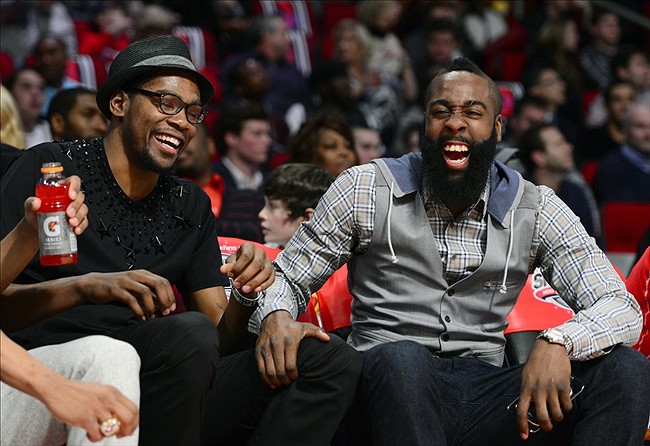 Report: Rockets Want James Harden to Recruit Kevin Durant in 2016