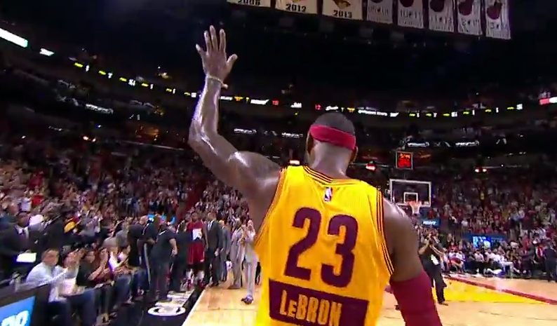 LeBron James got a standing ovation from Heat fans during video