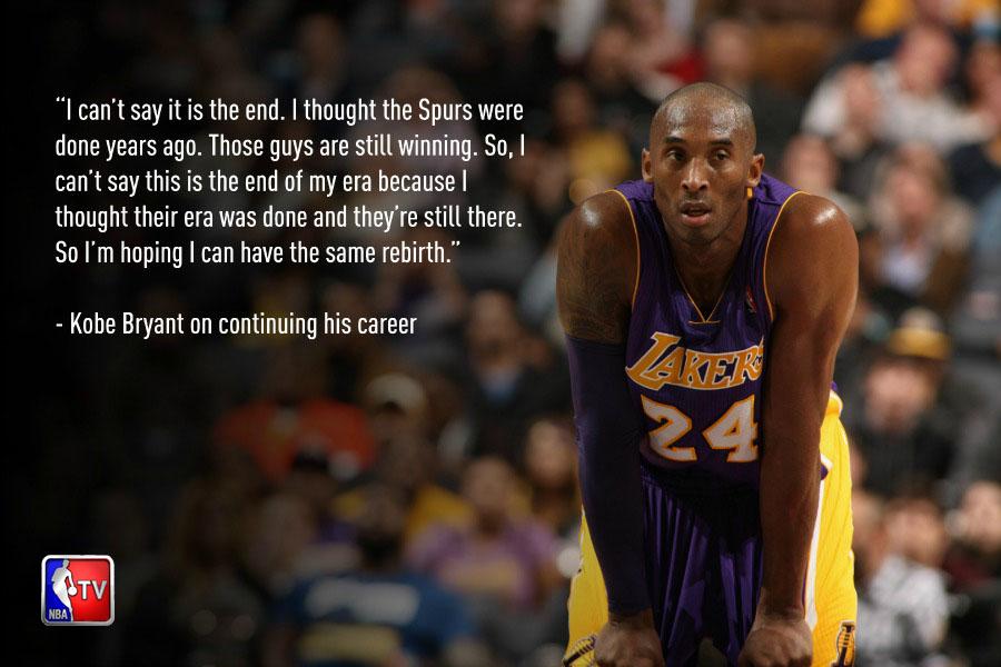 Kobe Bryant: ‘I Can’t Say This is the End of My Era’