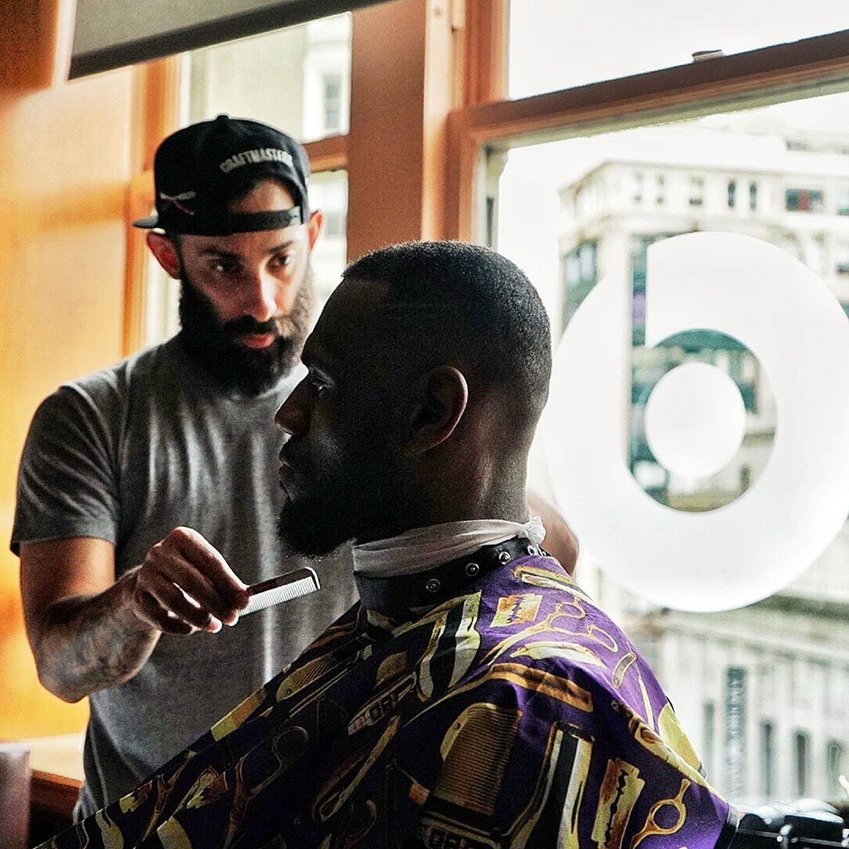 Barber gives basketball fan a LeBron James portrait haircut