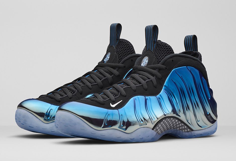 black and blue nike foamposites