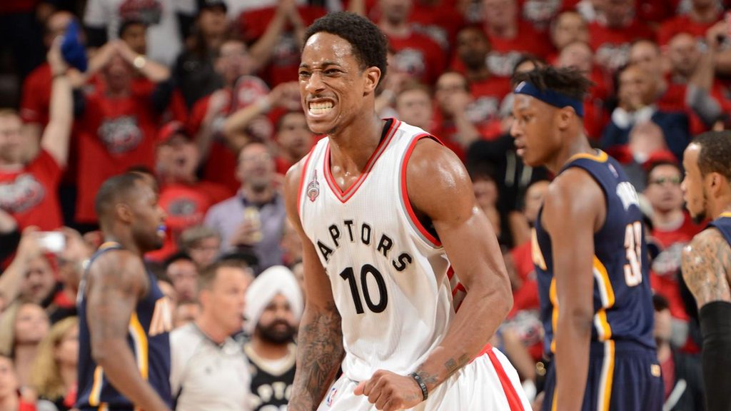 WATCH DeMar DeRozan Leads Raptors Over Pacers in Game 7