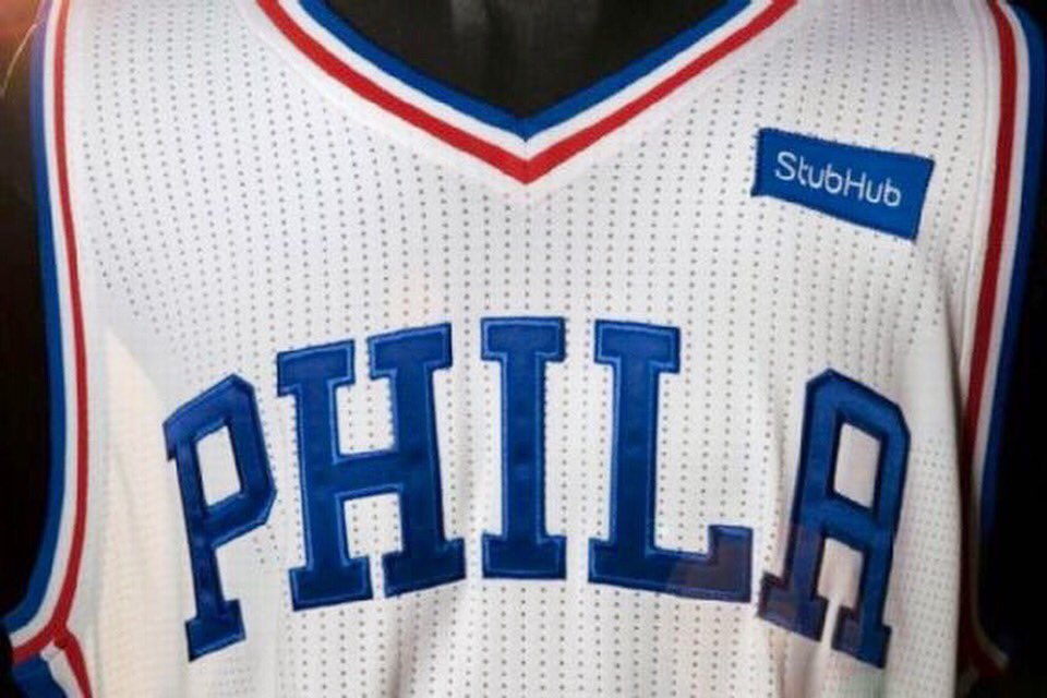 Sixers Partner With StubHub for the NBA's First Jersey Ad SLAM