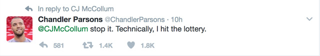 chandler parsons tweet