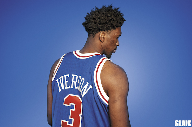 SLAM Magazine recreates Allen Iverson's iconic Soul on Ice cover with  Joel Embiid : r/sixers