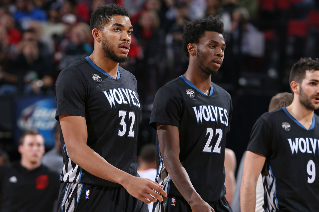 WATCH: Andrew Wiggins and Karl Towns Take Down the Warriors