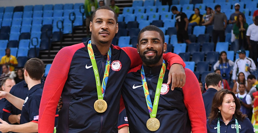 Kyrie, Carmelo Play Pick Up Ball Against Jimmy Butler at UCLA