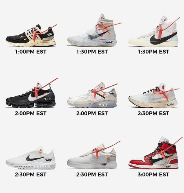 Nike x Off White Collab The Ten Releasing Today on SNKRS App