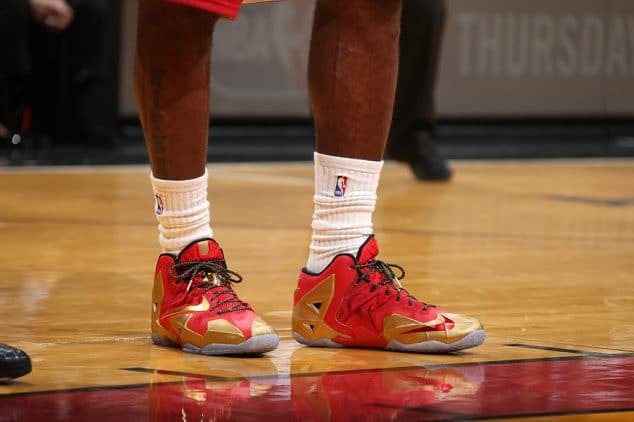 Lebron James in Crenshaw PE before - Basketball Shoes