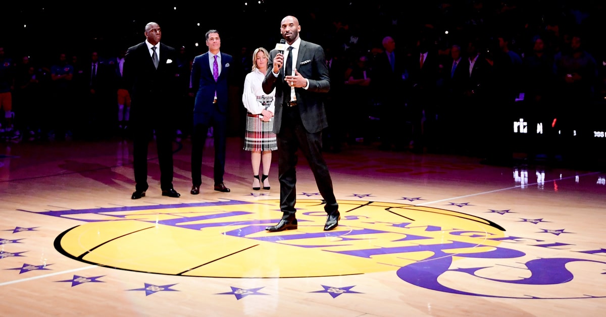 Kobe Bryant Gives Heartfelt Speech During Jersey Retirement Ceremony