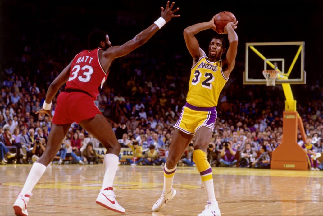 theScore on X: Coming in at No. 3 on our list of top rookie seasons in NBA  history: Magic Johnson.   / X