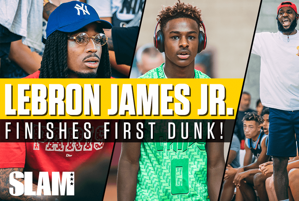 bronny james first dunk