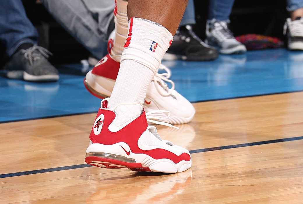 Air penny 4 hot sale on feet