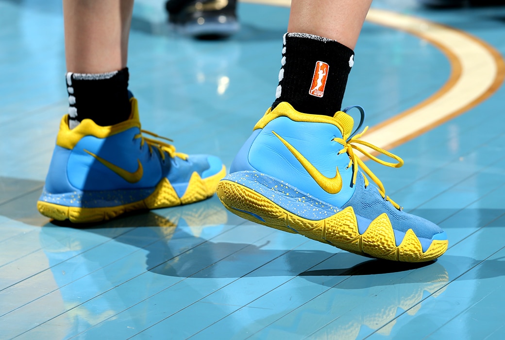 Kyrie irving shoes blue and clearance yellow