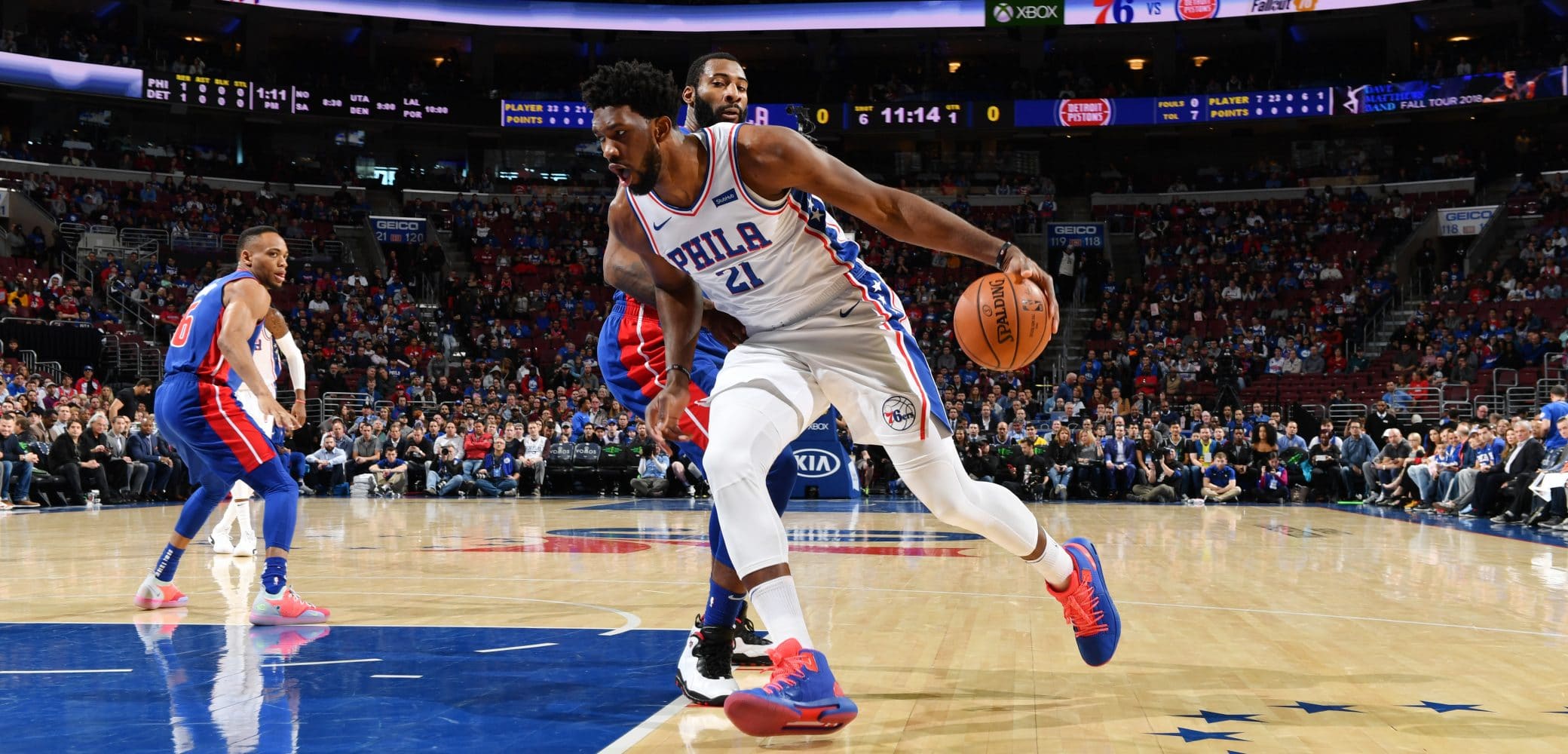 Joel Embiid Dominates Against Andre Drummond Calls Him A Bum