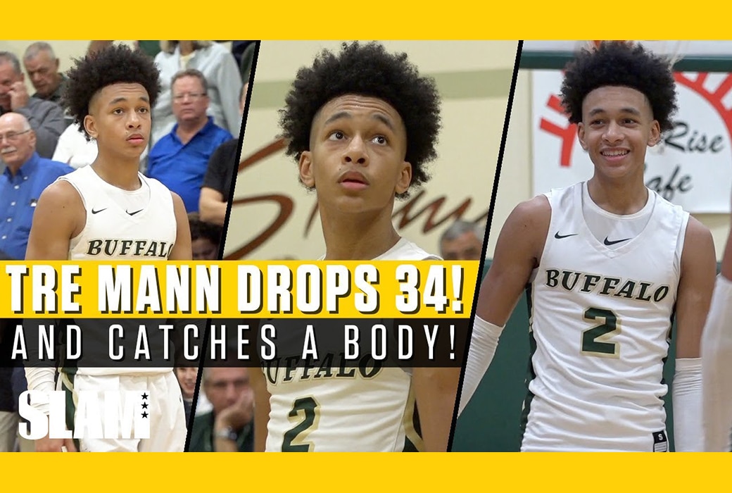 Florida Commit Tre Mann POSTERIZES Defender & Drops 34 Points!