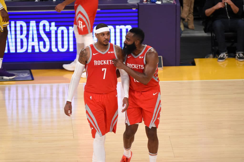 Rockets' James Harden wants to see Carmelo Anthony get another chance
