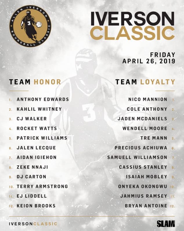 2019 Allen Iverson Roundball Classic Rosters Announced