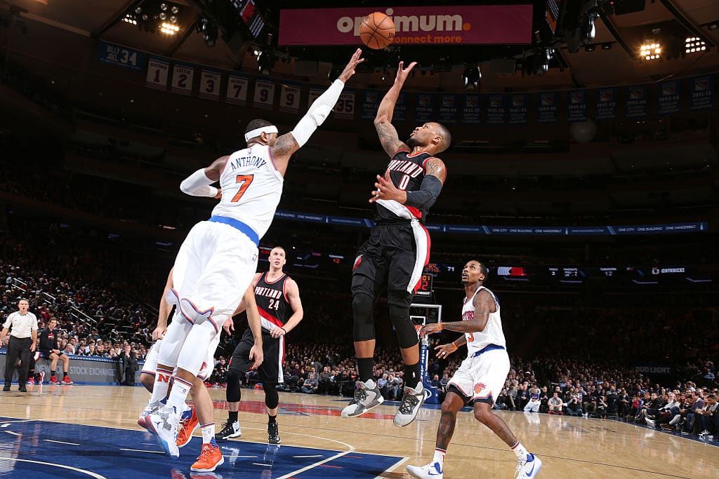 'He Ain't Coming Here': Damian Lillard Says Carmelo Anthony Not Joining ...