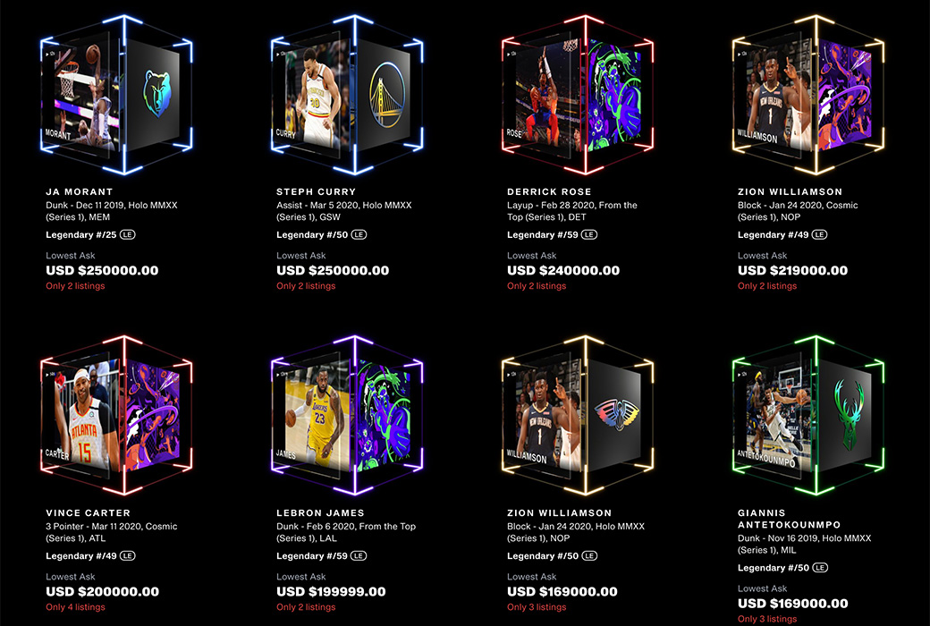 Les cartes à collectionner NBA Top Shot de Dapper Labs (FLOW) se hissent au  sommet du