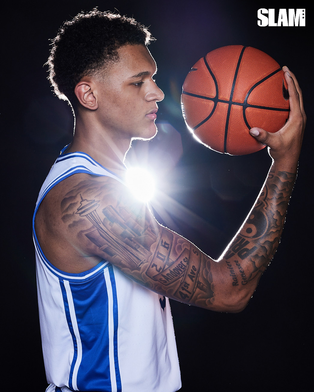 A detailed view of the sneakers and tattoos on the leg of Orlando Magic  forward Paolo Banchero 5 during the first half against the New York  Knicks at Madison Square Garden  HoopsHype