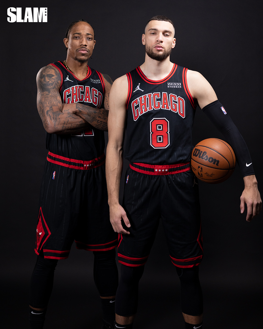 Chicago Bulls' DeMar DeRozan and Zach LaVine Cover SLAM 236