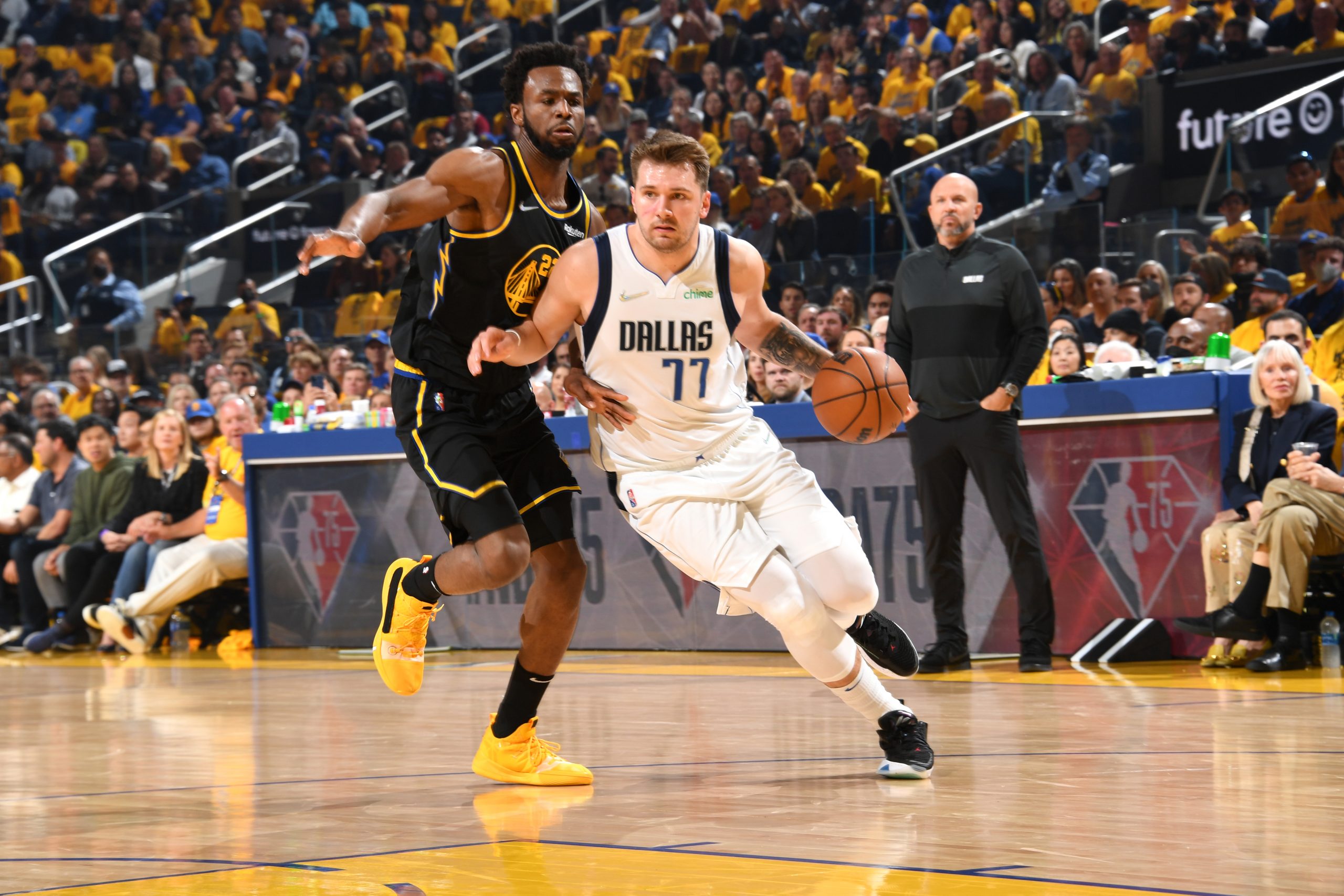 Andrew Wiggins Thrives in Game 1 Matchup Against Luka Doncic | SLAM