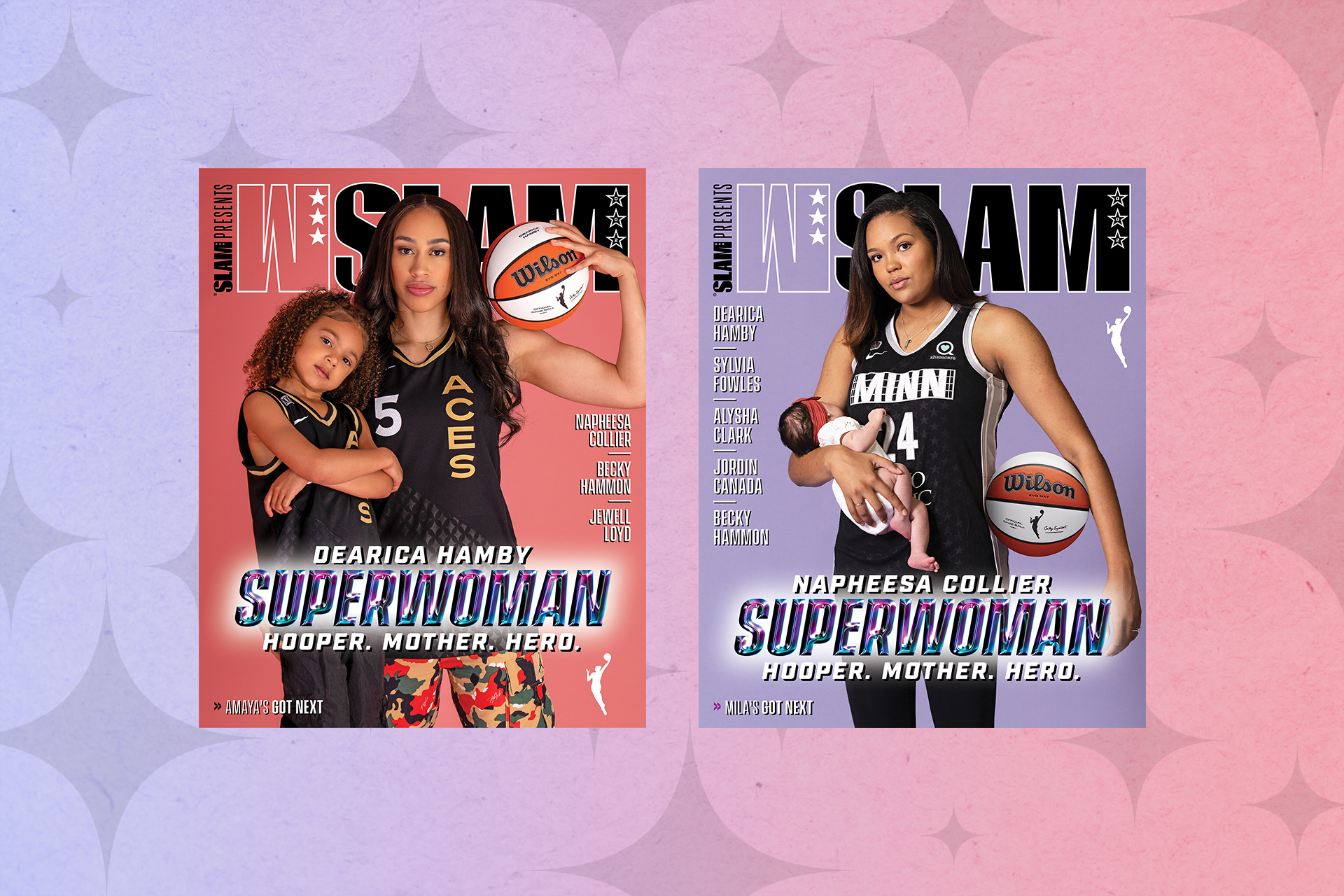 Napheesa Collier and Dearica Hamby Cover WSLAM 2