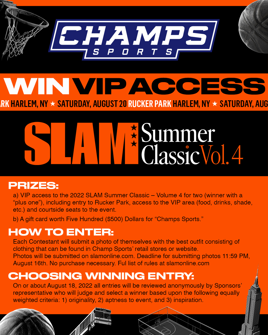 Champs Sports Local SLAM Summer Classic Vol. 4 Sweepstakes