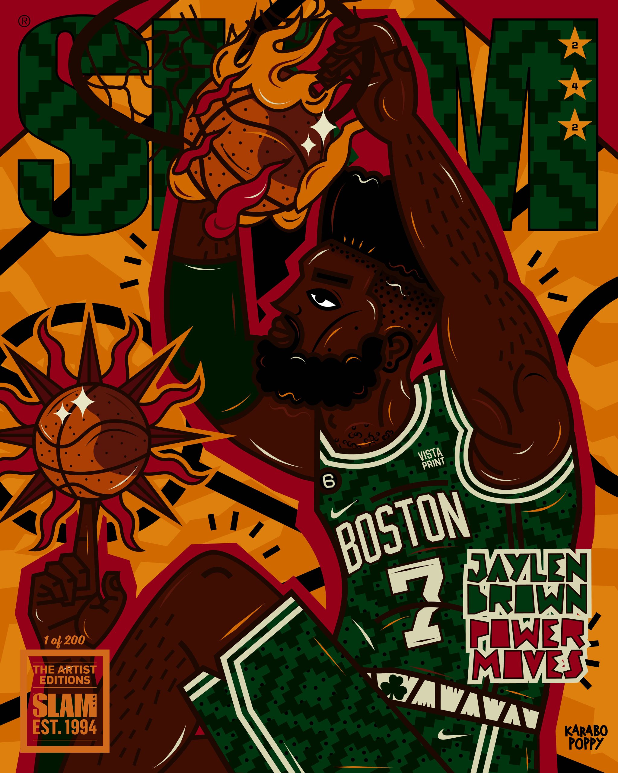 Award-Winning Artist Karabo Poppy Reimagines the Jaylen Brown SLAM 242 Cover