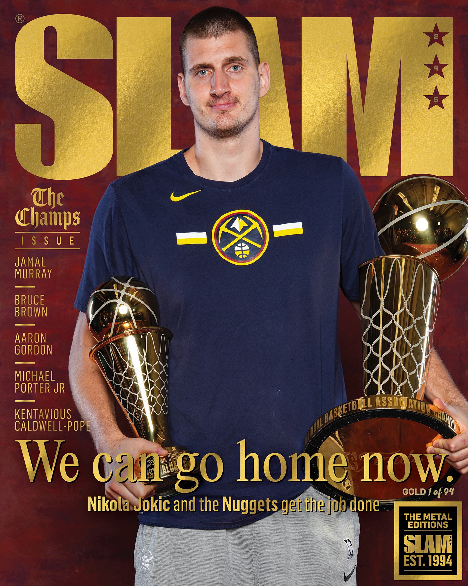 Nikola Jokic Covers SLAM 245: Gold Metal Editions, Cover Tees and More