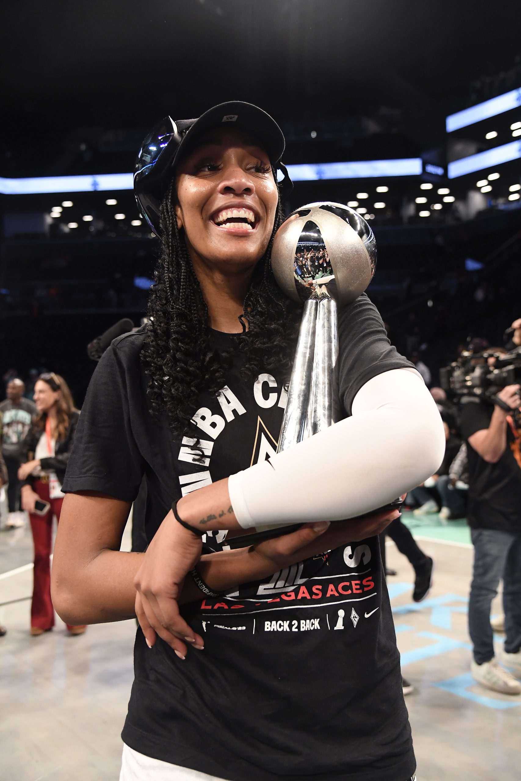 WNBA Finals: Sydney Colson's off-the-court humor makes Aces reserve guard  'the face of the league